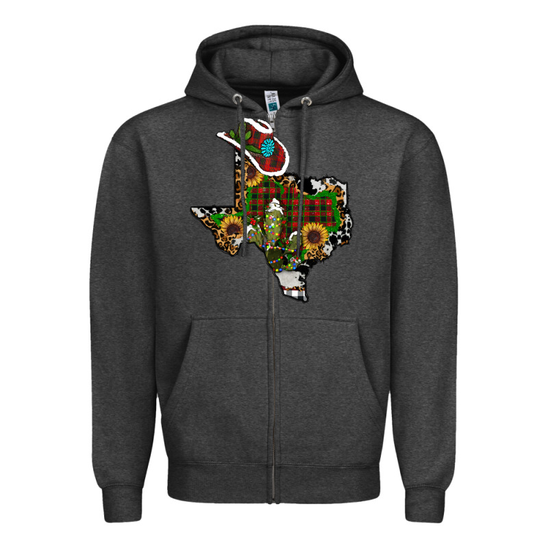 Christmas Texas Zipper Hoodie by RanaPortraitStore | Teevron