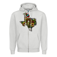 Dove Grey christmas texas Zipper Hoodie - RanaPortraitStore