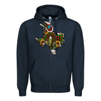 Navy christmas texas Zipper Hoodie - RanaPortraitStore