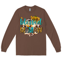 Chestnut blessed memaw with sunflowers Long Sleeve Tee - texasbilliewilder
