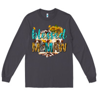 Smoke blessed memaw with sunflowers Long Sleeve Tee - texasbilliewilder