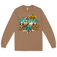 Toasted Coconut blessed memaw with sunflowers Long Sleeve Tee - texasbilliewilder