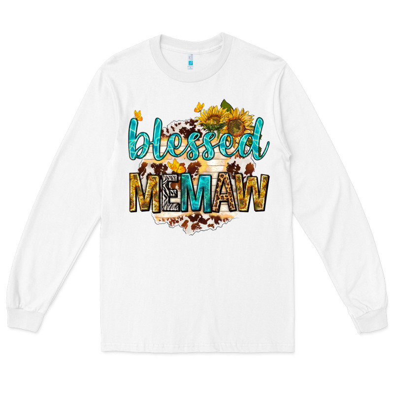 Blessed Memaw With Sunflowers Long Sleeve Tee by texasbilliewilder | Teevron
