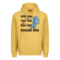 Antique Gold one fish two fish red fish boujee fish Premium Hoodie - MaliasSmallBusiness