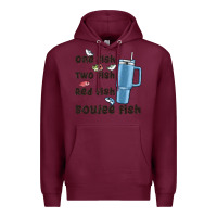 Burgundy one fish two fish red fish boujee fish Premium Hoodie - MaliasSmallBusiness