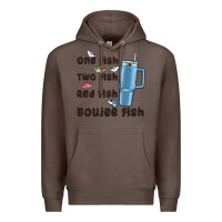 Coffee one fish two fish red fish boujee fish Premium Hoodie - MaliasSmallBusiness