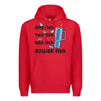 Red one fish two fish red fish boujee fish Premium Hoodie - MaliasSmallBusiness