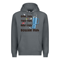 Rock one fish two fish red fish boujee fish Premium Hoodie - MaliasSmallBusiness