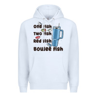 White one fish two fish red fish boujee fish Premium Hoodie - MaliasSmallBusiness