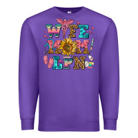 Purple wife mom lpn Premium Sweatshirt - AdoDesignShop
