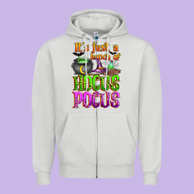 It's Just A Bunch Of Hocus Pocus Zipper Hoodie Designed By Zillion Design Studio