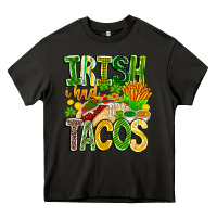 Asphalt Irish i Had Tacos Heavy Core Tee - CowhideDigitalArt