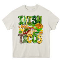 Cream Irish i Had Tacos Heavy Core Tee - CowhideDigitalArt