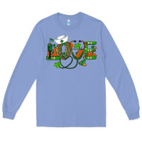 Colony Blue st patricks day love nurse Long Sleeve Tee - RanaPortraitStore