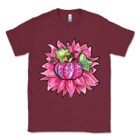Burgundy sunflower pumpkin breast cancer Classic Tee - Zillion Design Studio