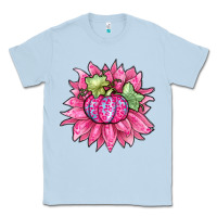 Dusty Blue sunflower pumpkin breast cancer Classic Tee - Zillion Design Studio