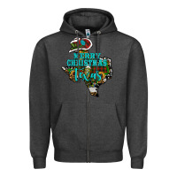 Charcoal Heather merry christmas texas Zipper Hoodie - RanaPortraitStore