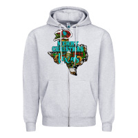 Heather Grey merry christmas texas Zipper Hoodie - RanaPortraitStore