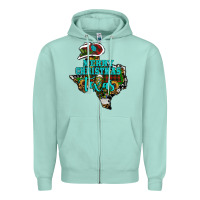 Seafoam merry christmas texas Zipper Hoodie - RanaPortraitStore