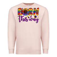 Pale Pink born this way Premium Sweatshirt - JahusDesignShop