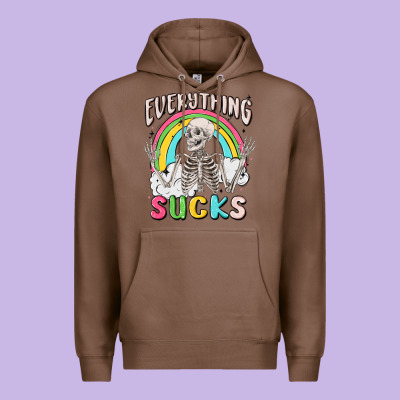 Everything Sucks Premium Hoodie Designed By Maliassmallbusiness