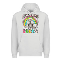 Dove Grey everything sucks Premium Hoodie - MaliasSmallBusiness