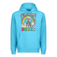 Ocean Blue everything sucks Premium Hoodie - MaliasSmallBusiness