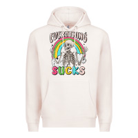 Pale Pink everything sucks Premium Hoodie - MaliasSmallBusiness