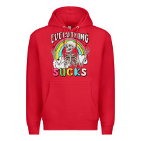 Red everything sucks Premium Hoodie - MaliasSmallBusiness