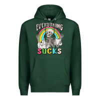 Sports Green everything sucks Premium Hoodie - MaliasSmallBusiness