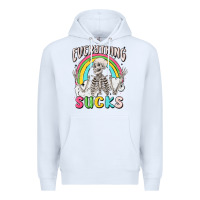 White everything sucks Premium Hoodie - MaliasSmallBusiness