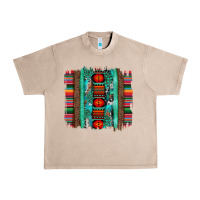 French Oak serape aztec leopard and turquoise glitter with gemstone brushstroke Urban Heavy Tee - Artiststas