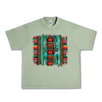 Oil Green serape aztec leopard and turquoise glitter with gemstone brushstroke Urban Heavy Tee - Artiststas