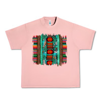 Salmon serape aztec leopard and turquoise glitter with gemstone brushstroke Urban Heavy Tee - Artiststas