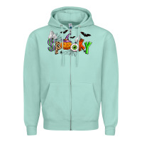 Seafoam halloween spooky Zipper Hoodie - Zillion Design Studio