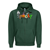 Sports Green halloween spooky Zipper Hoodie - Zillion Design Studio