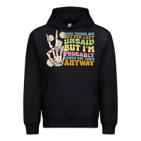 Black some things are better left unsaid Urban Hoodie - MaliasSmallBusiness