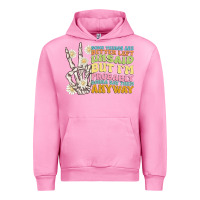 Fuchsia Pink some things are better left unsaid Urban Hoodie - MaliasSmallBusiness