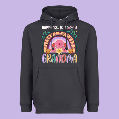 Happiness Is Being A Grandma Heavyweight Hoodie Designed By Jahusdesignshop