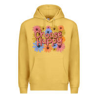 Antique Gold choose happy Premium Hoodie - MaliasSmallBusiness