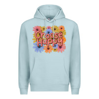 Blue Mist choose happy Premium Hoodie - MaliasSmallBusiness