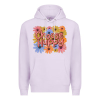 Lilac choose happy Premium Hoodie - MaliasSmallBusiness