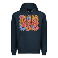 Navy choose happy Premium Hoodie - MaliasSmallBusiness