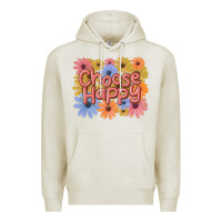Oatmeal Heather choose happy Premium Hoodie - MaliasSmallBusiness