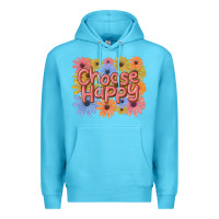 Ocean Blue choose happy Premium Hoodie - MaliasSmallBusiness