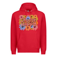 Red choose happy Premium Hoodie - MaliasSmallBusiness