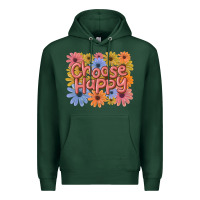 Sports Green choose happy Premium Hoodie - MaliasSmallBusiness