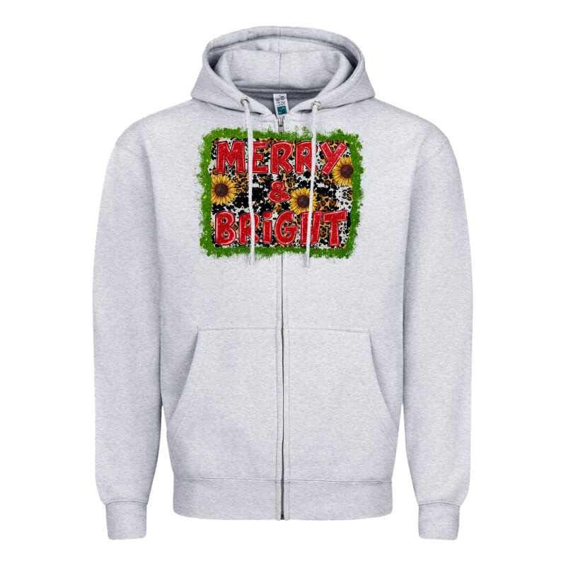 Marry And Bright Zipper Hoodie by RanaPortraitStore | Teevron
