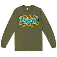 Army Green blessed tbw Long Sleeve Tee - texasbilliewilder