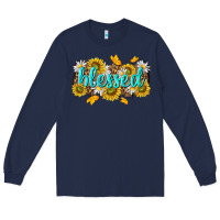 Navy blessed tbw Long Sleeve Tee - texasbilliewilder